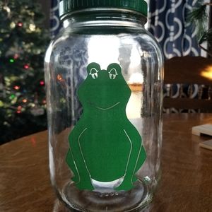 Large vintage frog canister